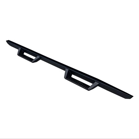 Trailfx NERF BAR ROUND 3 HOOP STYLE With Drop Down Steps Square Straight Powder Coated Matte Black Stee DHS014B